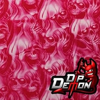 Hydrographic Film Pink See No Hear No Evil Skulls Hydrographic Water Transfer Film Hydro Dipping Dip Demon