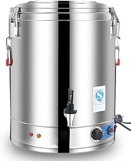 KWIBYBGS Cateurn, Hot Water Boiler Dispenser, Stainless Steel, 30-110°C Temperature Control for Cafe,Office,Home/50L