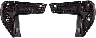 Taillights Compatible with Innova Crysta Tail Lamp with Full LED and Sequential Turn Signal 2015-2022 Modified Rear Lamp Light(Black A)