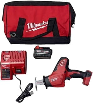 Milwaukee 2625-21 M18 18V Hackzall Cordless One-Handed Reciprocating Saw Kit
