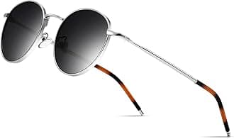 Polarized Classic Small Vintage Round Sunglasses For Women Men Classic Metal Frame Retro
