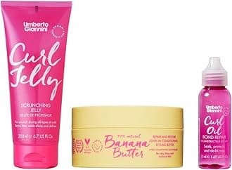 Umberto Giannini Hair Routine Kit for Type 4 Curls (3 Products) Styling Routine for Frizz-Free, Defined & Bouncy Curls & Coils