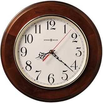 Howard Miller 547659 Culdesac Large Brown Wooden Traditional/Vintage Wall Clock