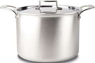 All-CladBD552043 Stainless Steel D5 Brushed 5-Ply Bonded Dishwasher Safe Soup Pot with Lid, 4-Quart, Silver 12-Quart Metallic BD55512