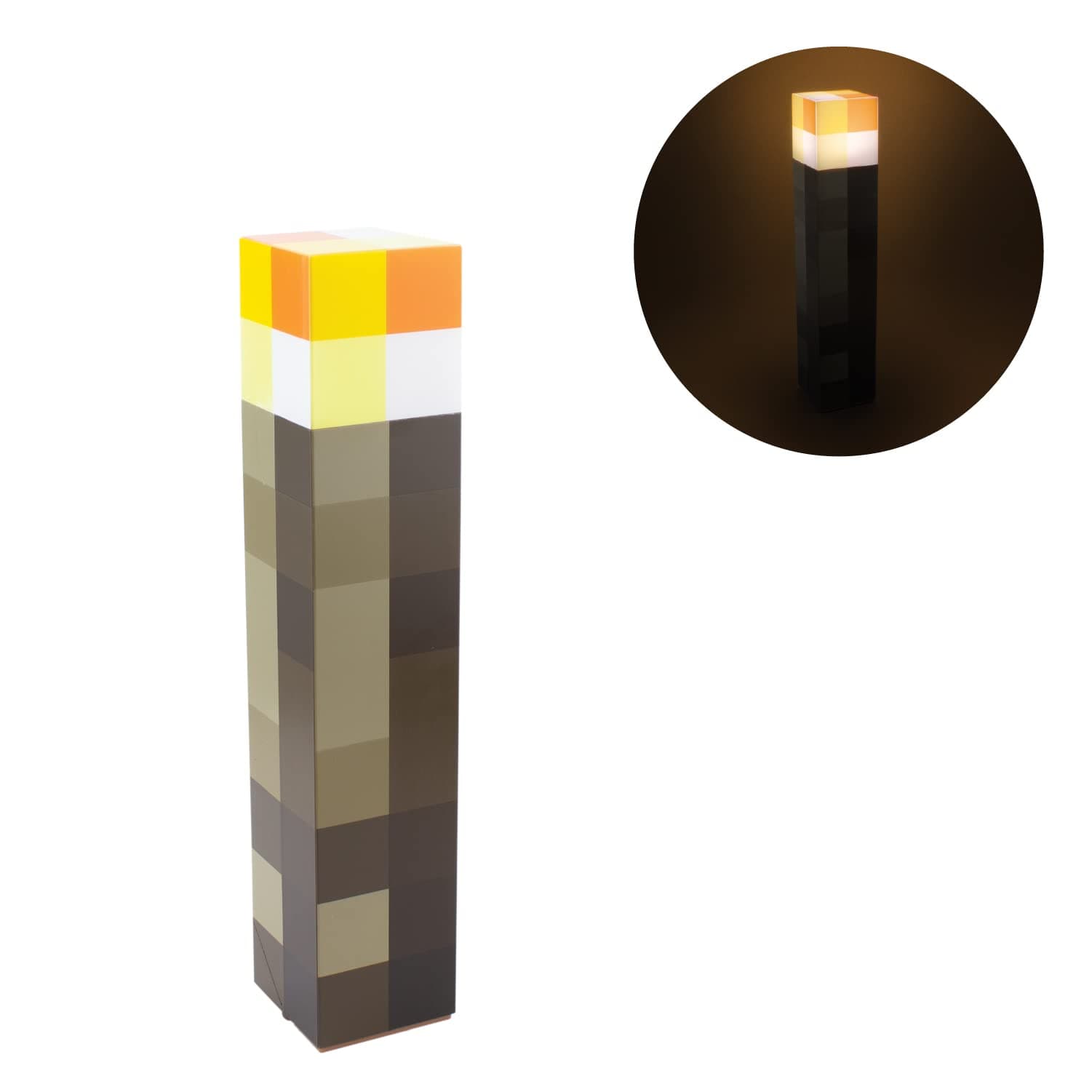 – Paladone Minecraft Torch Light - Officially Licensed, 2 Light Modes, 2 Use Modes, Battery Operated, Gift for Gamers