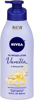 Nivea Lotion Oil-Infused Vanilla/Almond Oil 16.9 Ounce Pump (500ml) (3 Pack)