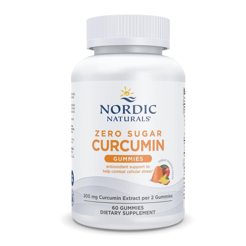 Zero Sugar Curcumin Gummies, Mango - 60 Gummies - 200 mg Optimized Curcumin Extract - Great Taste - Antioxidant Support, Healthy Metabolic Balance - Non-GMO, Vegan - 30 Servings