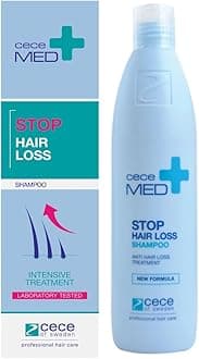 - Cece of Sweden Stop Hair Loss Shampoo, Strengthens Scalp Collagen, Reduces Hair Loss, Boosts Volume, Long-Lasting Concentrated Formula, 10.1 fl oz, For Men and Women