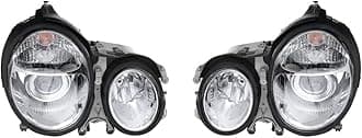 CarLights360 For Mercedes-Benz E Class 2000-2002 Headlight Assembly Projector Chrome Pair Driver and Passenger Side | MB2505100