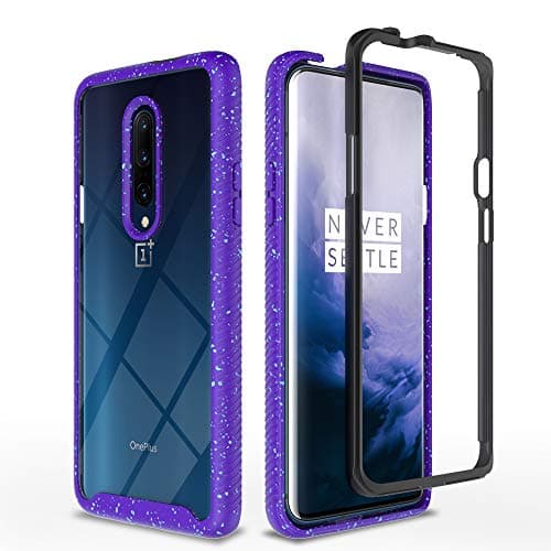Lxlfcase for OnePlus 7 Pro Case Protection Shock Absorption Technology Cover Soft TPU and Hard PC Anti-Scratch Rugged Cases Designed for OnePlus 7 Pro (for OnePlus 7 Pro, Purple+Clear)
