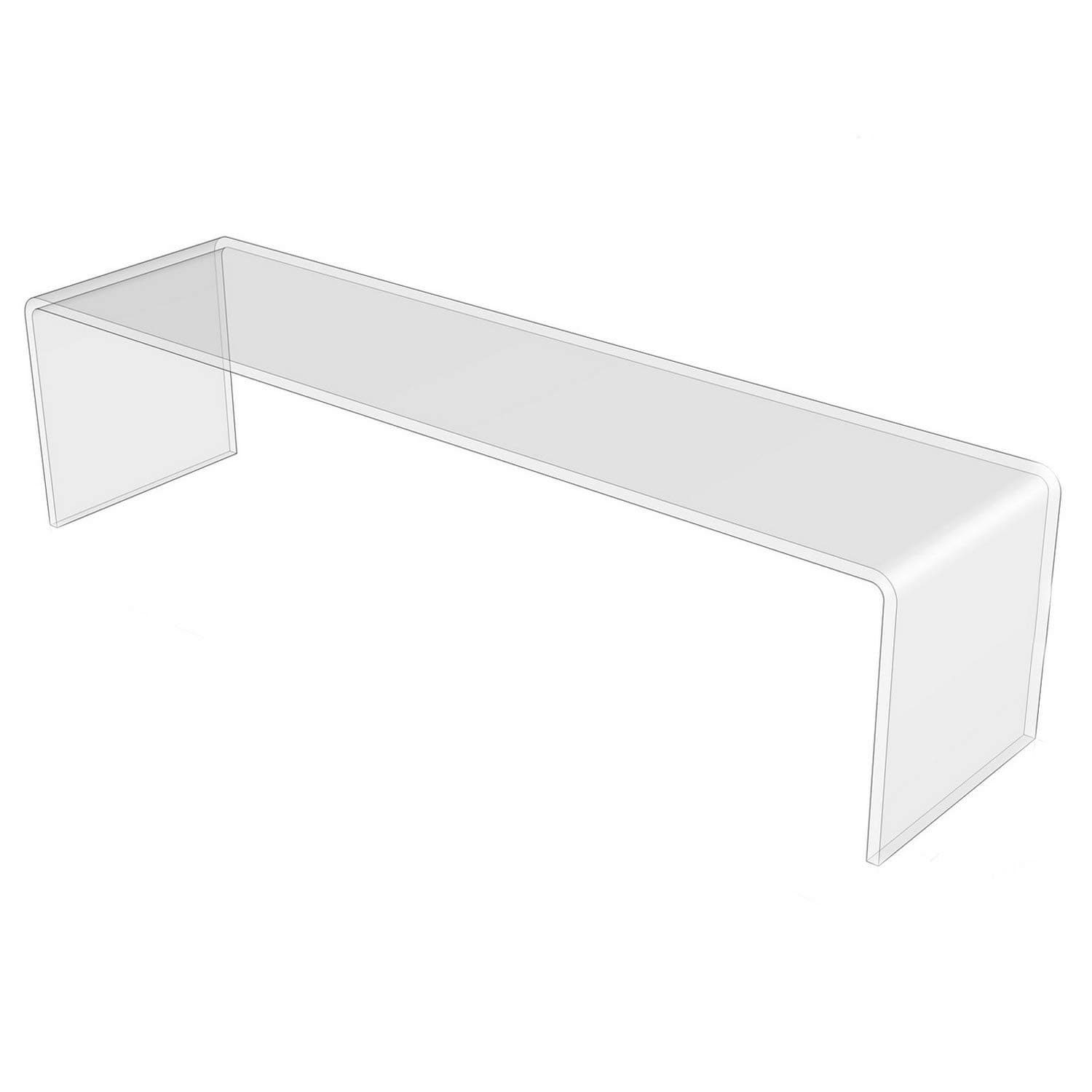 Clear Acrylic Display Risers- Premium Shelf Riser Display Stands and Plinths - Hoverstand- Made in UK (4mm-thick-40cm-10cm-10cm, Max Load 0.5kg)