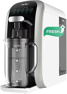 SimPure Y7T-BW-C Countertop Reverse Osmosis Water Filter, NSF/ANSI 58 Certified, 5-Stage RO Water Filtration System with Taste Enhancing Glass Water Pitcher, Water Purifier