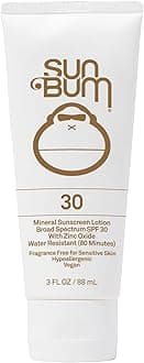 Mineral SPF 30 Sunscreen Body Lotion - Broad Spectrum Moisturizing Facial Sunscreen with Vitamin E - Vegan and Hawaii 104 Act Compliant (Without Octinoxate & Oxybenzone) - Travel Size - 3 oz