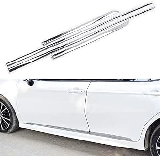 ERIDANUS Auto Accessories Fit for Toyota Camry 2023 2022 2021 2020 2019 2018 Body Side Door Molding Line Cover Trim Decor (Chrome Silver) ABS 4 PCS