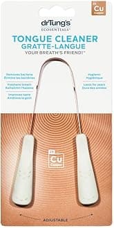 drTung's Tongue Cleaner, Copper Tongue Scraper, Tongue Cleaner for Adults, Kids, Easy to Use Comfort Grip Handle, 6 Pack