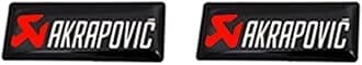 Heat Resistant Aluminium Sticker Decal For Akrapovic Exhaust Muffler Motorcycle (Color : 2pcs 3CM Resin)