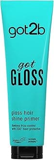 got2b gotGloss Shine Primer Treatment 150ml, Hair Treatment for Up to 230°C Heat Protection, Flawless Frizz Control Treatment for Hair, For a Glass Hair Look, Vegan Formula