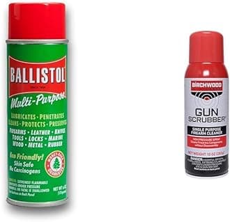 Multi-Purpose Oil, Aerosol Spray, 6 oz & Birchwood Casey Unisex Adult 10oz Birchwood Casey Gun Scrubber Single Purpose Gun Cleaner Aerosol Spray 10 Oz, Multicolor, 10-Ounce US
