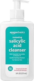 Exfoliating Face Wash Cleanser, Renewing Salicylic Acid with Ceramides & Vitamin D, Foaming Formula, Smooths Skin, 8 fl oz