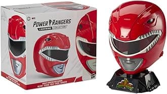 Lightning Collection Mighty Morphin Red Ranger Premium Collector Helmet Full-Scale for Display, Roleplay, Cosplay