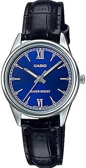 Casio Women's All Year Standard Quartz Watch, Black/Blue, Tek Beden, Strap, black/blue, Strap