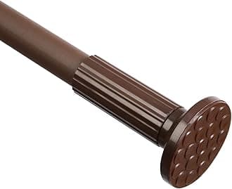 Tension Shower Curtain, Spring Shower Tension Curtain Rod, Closet Rod, for Windows or Shower, Rust Resistant Easy to Install, Umimile (Brown, 51-165”)