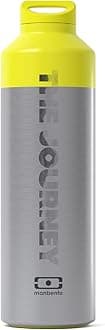 MB Steel The Journey Insulated Flask - Stainless Steel Insulated Flask 500ml with Tea/Fruit Infuser - Keeps Drinks Hot/Cold - Ideal for Work/Hiking/Sports - Metal Yellow