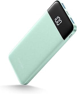 Charmast 10400mAh Power Bank Portable Charger USB C In/Output 5V 3A Battery Pack with LED Display Type C Power Pack Compatible with iPhone 15 14 13 12 11 Samsung S22 S21 Google iPad etc.