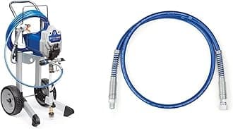 Graco 17G180 Magnum ProX19 Cart Paint Sprayer, Blue & White & 247338 3/16" Hose Whip, 4'