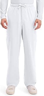 Cherokee Scrub Pants for Men Cargo Nursing Bottom with Zip Fly, 7 Pockets, Elastic Waist & 2-Way Stretch Fabric – 4243