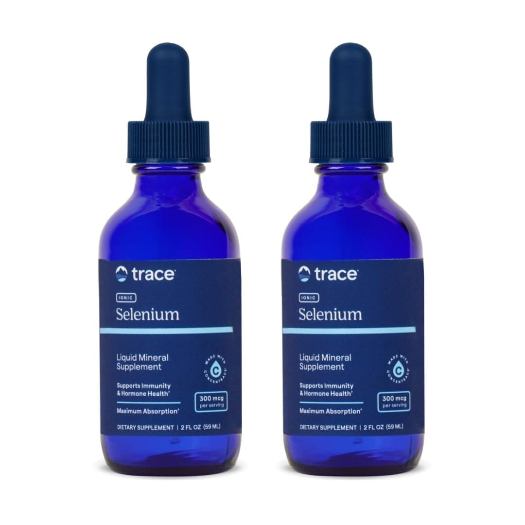 Trace Minerals Liquid Ionic Selenium - High-Absorption Selenium Supplement for Daily Immune Support - Hormone & Antioxidant Support - Gluten-Free - Vegan - Non-GMO - 2 fl oz (96 Servings, 2 Pack)