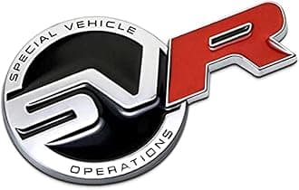 Car Stickers - 3D Metal Sticker SVR Logo For Land Rover for Range Rover Evoque Defender Discovery Sport Emblem Trunk Decoration Accessories (B)