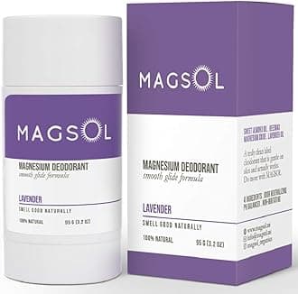 MAGSOL Natural Deodorant for Women & Men - Womens Deodorant with Magnesium - Perfect for Ultra Sensitive Skin, Aluminum Free Deodorant for Women, Baking Soda Free (Lavender)