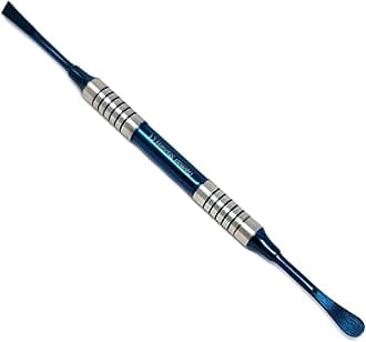 Professional Dental Periosteal Elevator, Stainless Steel with Blue Titanium Coated Tips (West W2)