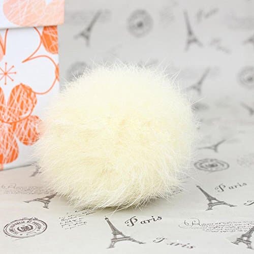 PrimaryKeyUS Chraming Practical1pc Rabbit Fur Ball Keychain Multifunctional Functional Beige Delicated