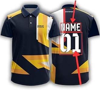 Custom Add Name and Number Jersey for Men Cricket t-Shirt | 2 Year to 5XL