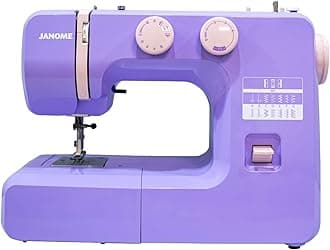 Janome Lovely Lilac Easy-to-Use Sewing Machine with Interior Metal Frame, Bobbin Diagram, Tutorial Videos, Made with Beginners in Mind for Garments, Patchwork, Light Quilting