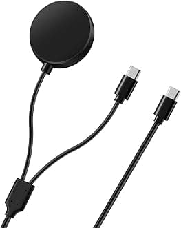 2 in 1 Galaxy Watch Charger Compatible with Samsung Galaxy Watch 5 Pro/5/4/3/Active2/1, USB C to USB C Charging Cable Compatible for Galaxy S23/22/21/20/10 or Other USB C Device, 3.9ft/1.2M