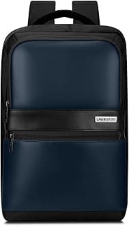 45cm Armour 24 Litres Laptop Backpack with Trolley Sleeve For Men & Women | Premium Vegan Leather Office Travel Backpack | Upto 14" Notebook/Macbook Compatible