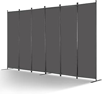 VEVOR Room Divider, 6 Panel Room Divider, Folding Privacy Screen and Portable Partition Divider for Room Separation, Freestanding Room Partitions for Office, Bedroom, Living Room, Grey