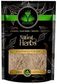 SAI HERBS Bloodroot Powder - Sanguinaria Canadensis Powder - Pure & Natural (25 Grams)