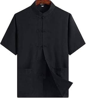 ZooBoo Chinese Clothing Tang Suit - Kung Fu Short Sleeve Shirt for Men