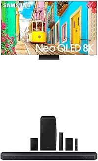 85-Inch Class QLED 8K QN800D Series Neo Quantum HDR Smart TV (QN85QN800D, 2024 Model) w HW-Q910D 9.1.2 ch Soundbar 2024