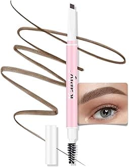 AMY'S DIARY Eyebrow Pencil Retractable Definer brown Dual-Sided Brow Brush, Fine Tip, Shapes, Defines, Fills Brow Makeup Flapiz Para Cejasills (06#SOFT BROWN)