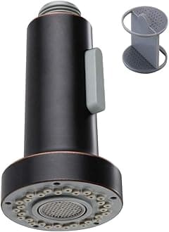 Angle Simple Kitchen Faucet Head, Sink Faucet Sprayer Replacement, Pull Out Hose Nozzle, Oil Rubbed Bronze