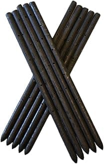 MCA 36" Round Steel Concrete Form Stakes (10 Pack) 3/4" Heavy-Duty Pointed with Holes – for Construction, Landscaping, Garden, Anchoring