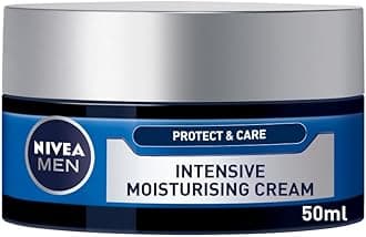 NIVEA MEN Intensive Moisturising Face Cream Protect & Care Pack of 3 (3 x 50 ml), Face Moisturiser for Dry Skin, Moisturiser for Men with Aloe Vera & Vitamin E, Mens Moisturiser