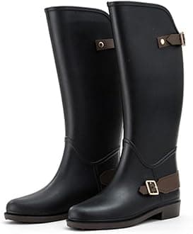 SATUKI Adult Women's Antiskid Rubber Shoes Rain Boots