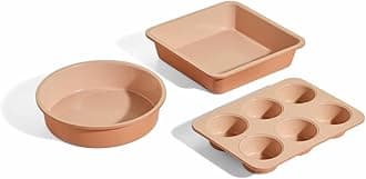 Our Place Wonder Oven Baker’s Kit – 3-Piece Toxin-Free Ceramic Nonstick Bakeware Set (8” Round, 8” Square, 6-Cup Muffin Pan) - Oven-Safe up to 450°F - Spice
