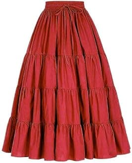 JANAKGirl's Crepe Fabric Long Frill Skirt 584